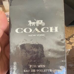 Coach Fragrance Box with Black and Silver Design